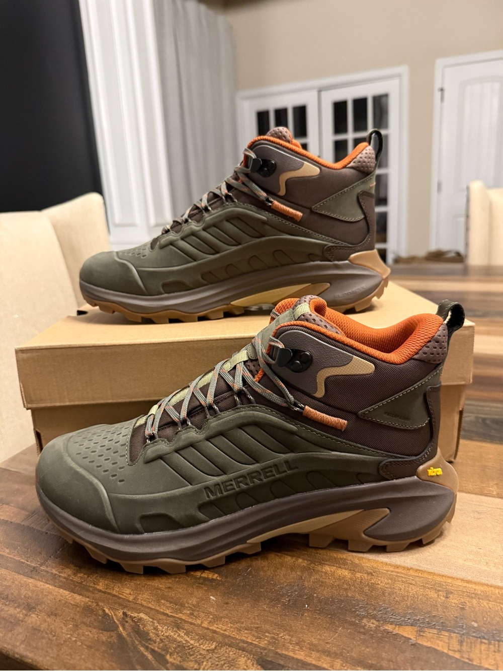 Merrell Moab Speed 2 LTR Mid WP Hiking Boots Olive US 9 M J037781
